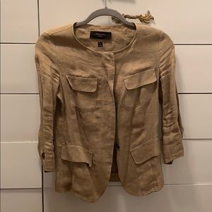 MaxMara Tan Linen Blazer